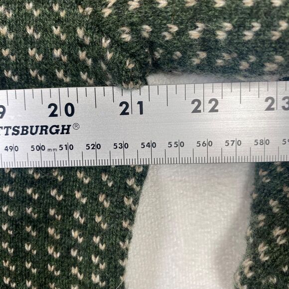 J.Crew Green Birdseye Crewneck Sweater Size M Lambswool Blend Knit Textured - Picture 8 of 10